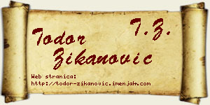 Todor Žikanović vizit kartica